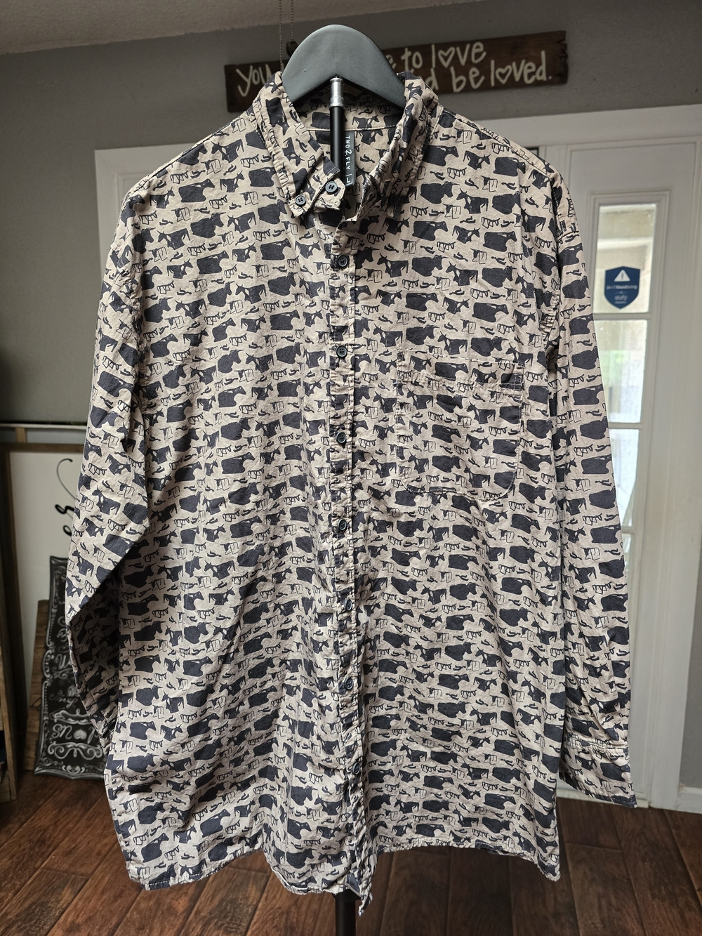 Cow Print Brown And Black Shirt